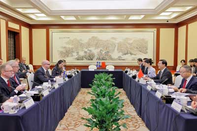 海关总署副署长赵增连在上海会见参加首届中国&mdash;北欧国家海关检验检疫合作对话会的部分外宾