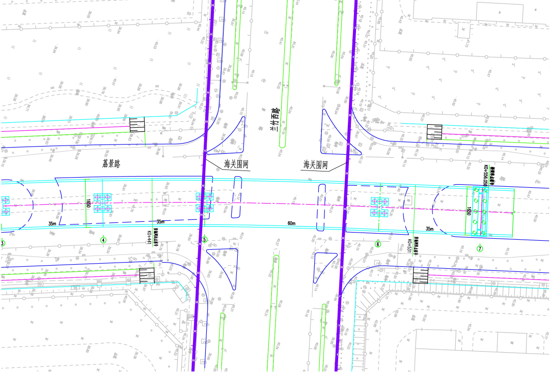 深圳坪山综合保税区荔景北路围网施工示意图 深圳坪山综合保税区荔景北路围网施工示意图