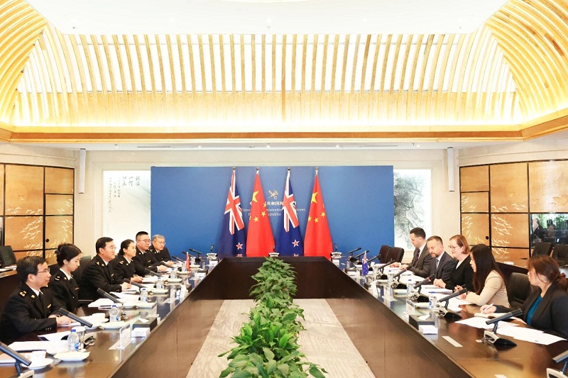 海关总署副署长赵增连在署与新西兰海关署署长克莉丝汀·史蒂文森共同主持召开第6次中新海关年度署级对话（图）