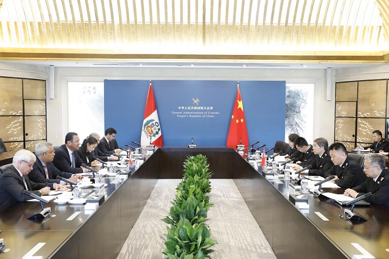海关总署副署长王令浚会见秘鲁农业发展与灌溉部部长马内罗 海关总署副署长王令浚会见秘鲁农业发展与灌溉部部长马内罗