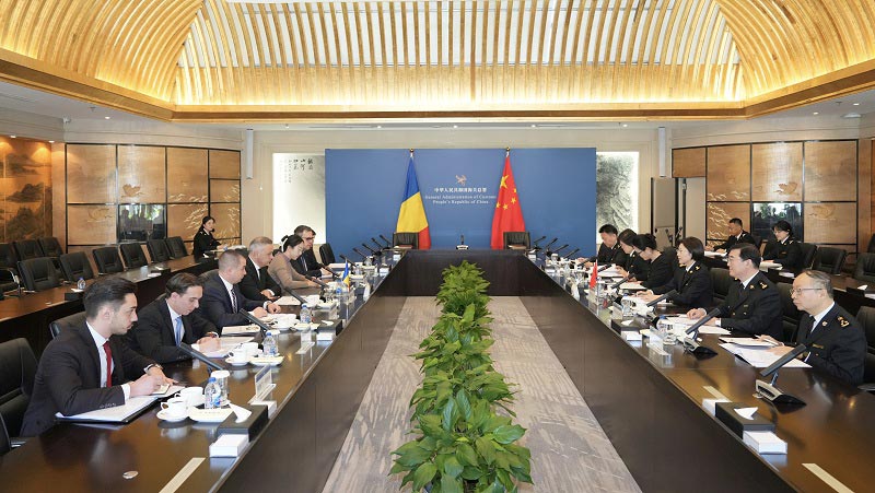 海关总署署长孙梅君3月18日会见罗马尼亚农业与区域发展部部长弗洛林·巴尔布