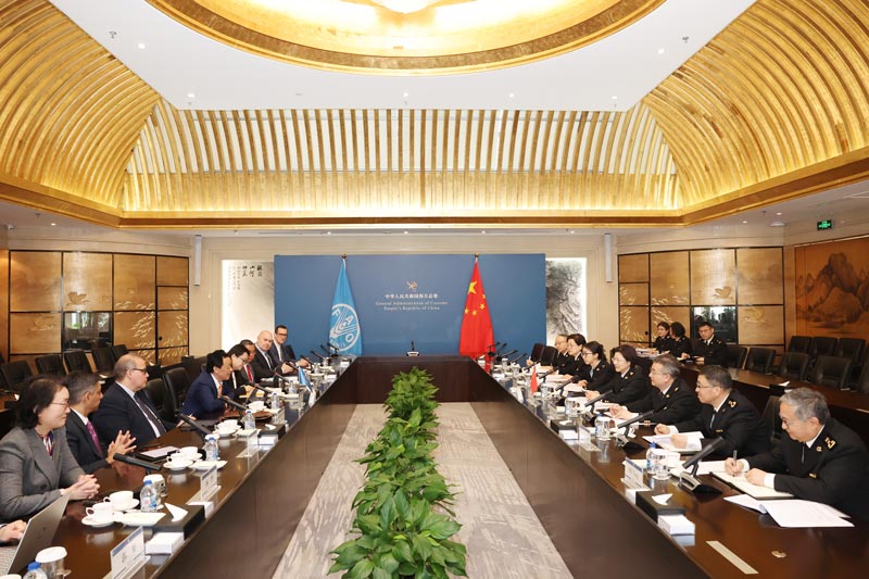 海关总署署长孙梅君会见联合国粮食及农业组织总干事屈冬玉 海关总署署长孙梅君会见联合国粮食及农业组织总干事屈冬玉