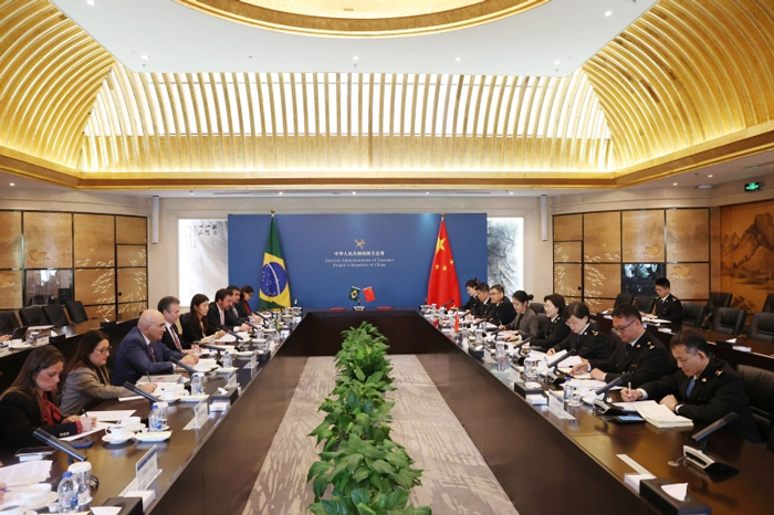海关总署署长孙梅君会见巴西农业和畜牧业部部长迪保拉 海关总署署长孙梅君会见巴西农业和畜牧业部部长迪保拉