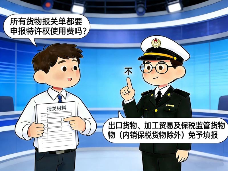 所有货物报关单都需要申报特许权使用费吗