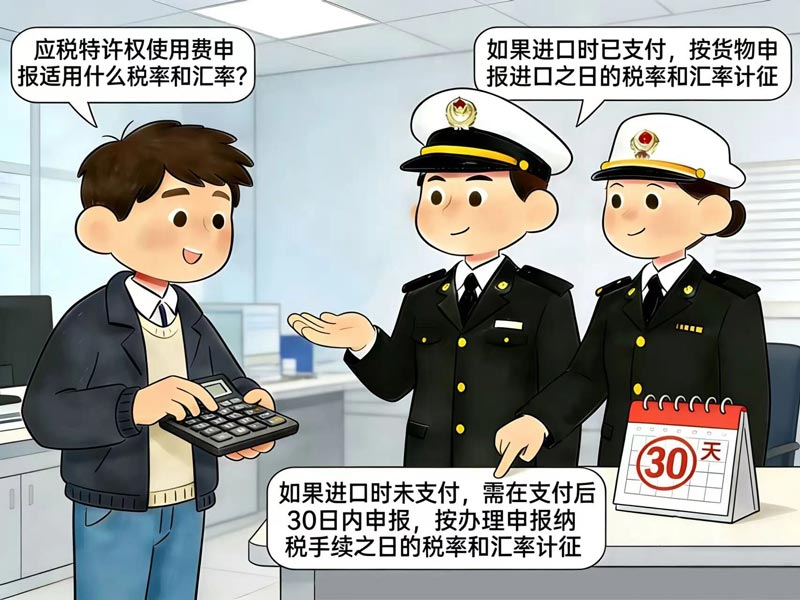 应税特许权使用费申报适用什么税率和汇率？