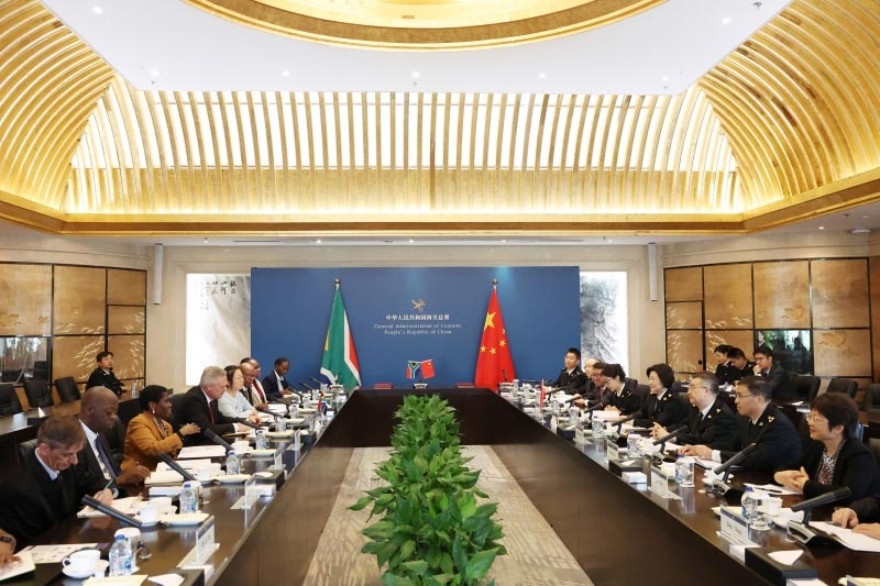海关总署署长孙梅君与南非农业部长奥坎普共同主持召开中国—南非卫生与植物卫生(SPS)第九次部长级会议 海关总署署长孙梅君与南非农业部长奥坎普共同主持召开中国—南非卫生与植物卫生(SPS)第九次部长级会议